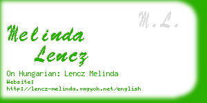 melinda lencz business card